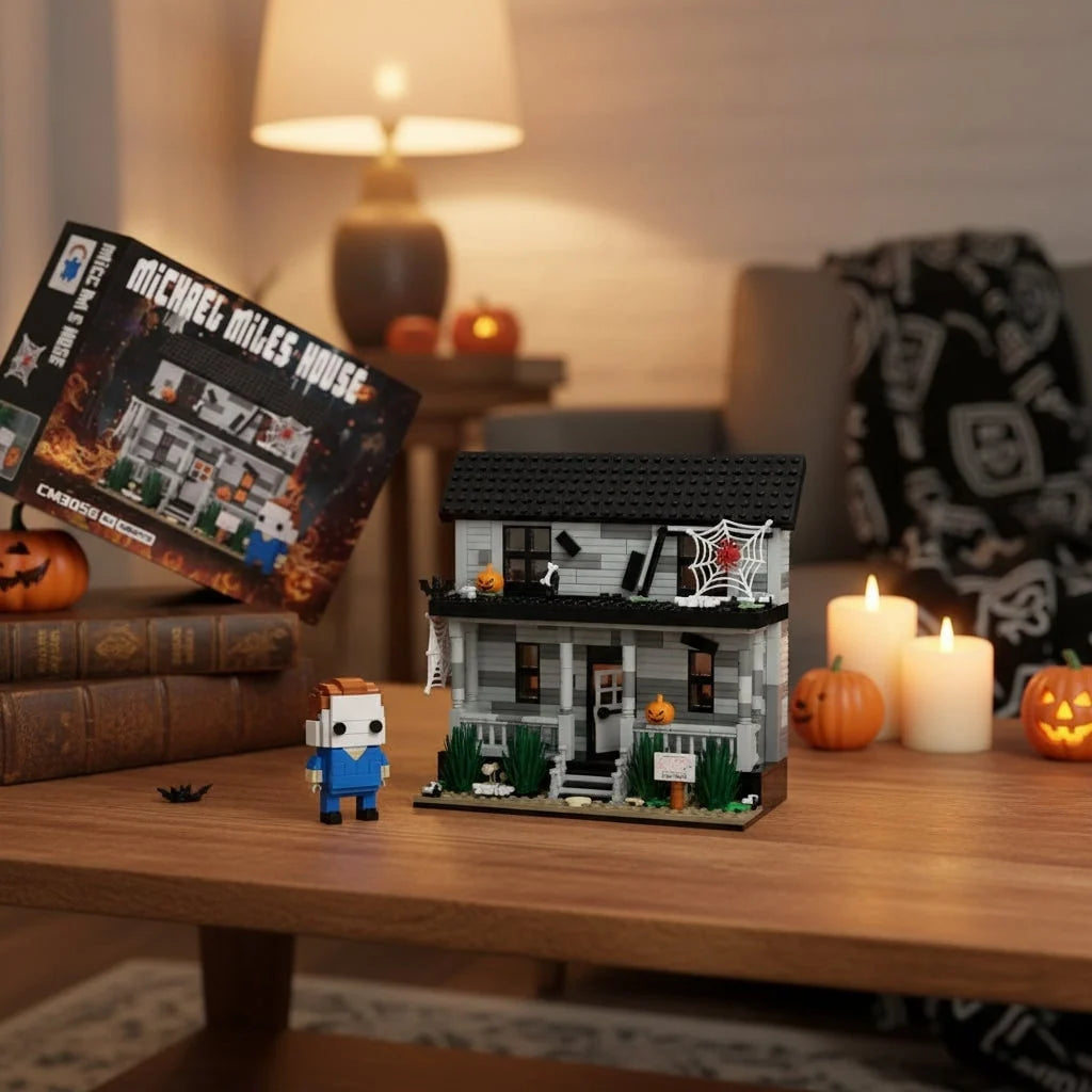 Building Block Set Haunted House Stackable Bricks & Figures