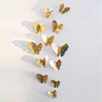 Butterfly Wall Decals 3D Metallic Removable
