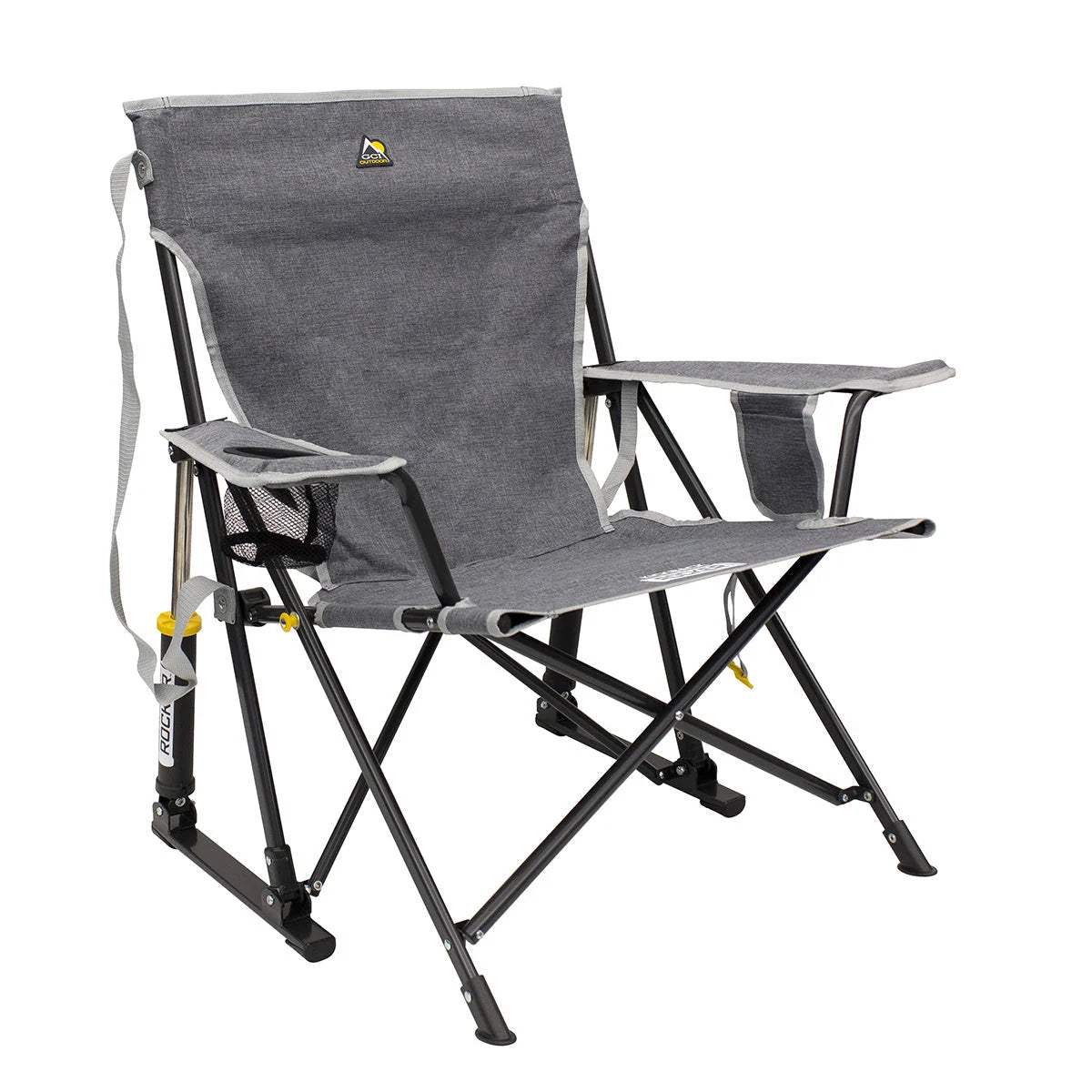 Camping Rocking Chair Spring-Action Folding With Carry Strap