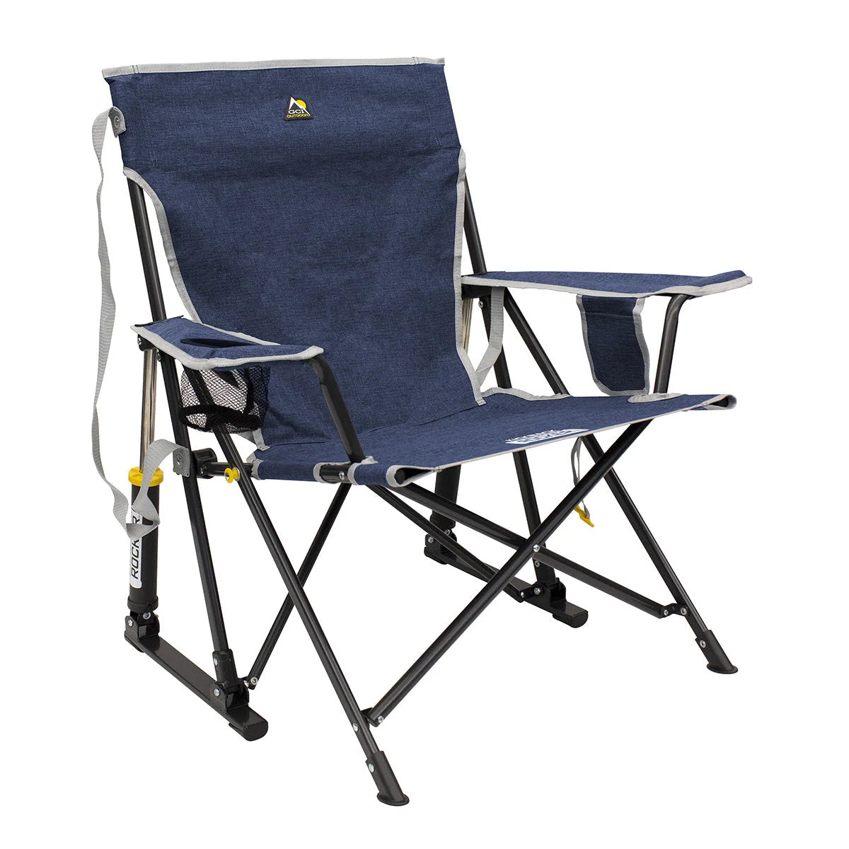 Camping Rocking Chair Spring-Action Folding With Carry Strap