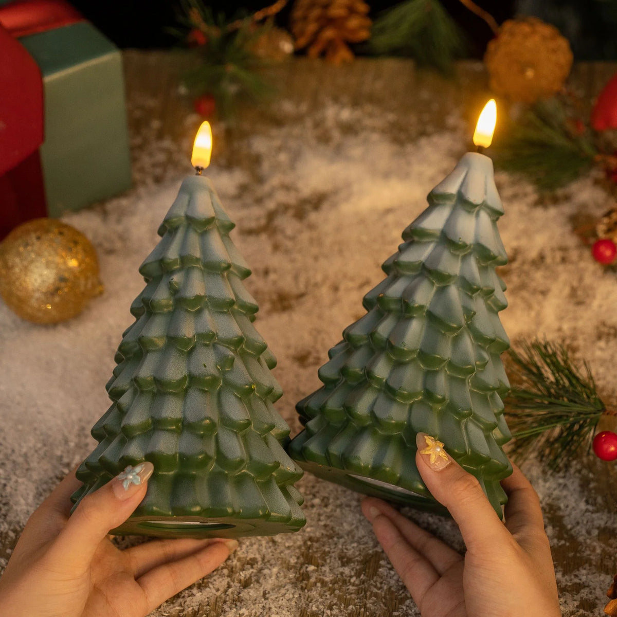 Candle Christmas Tree Shape Clean-Burning Non-Toxic