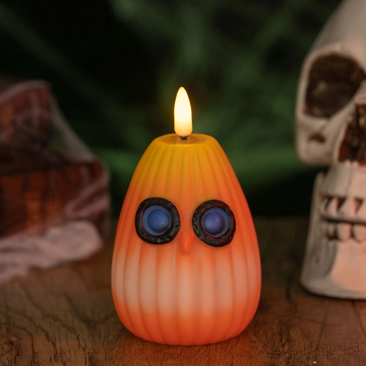 Candle Pumpkin Design Flameless LED & Battery Operated