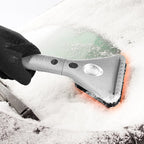 Car Ice Scraper Heated Extendable Handle & LED Light