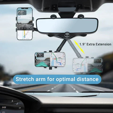 Car Phone Holder 360° Rotating Retractable Arm