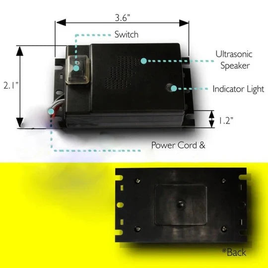 Car Rodent Repeller Ultrasonic Hardwire Install Indicator Light