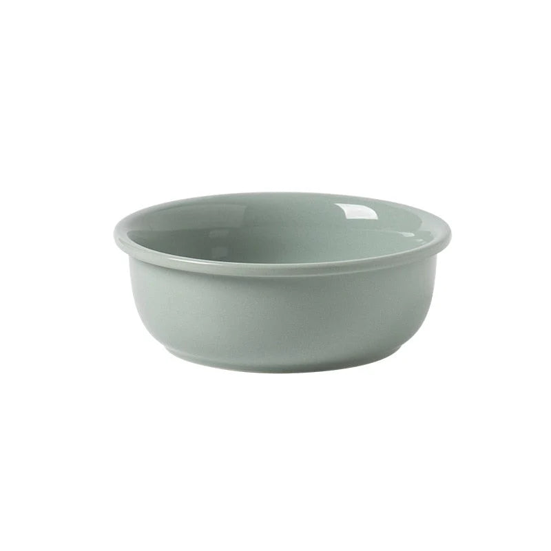 Cat Bowl Adjustable Height Ceramic Oak Stand