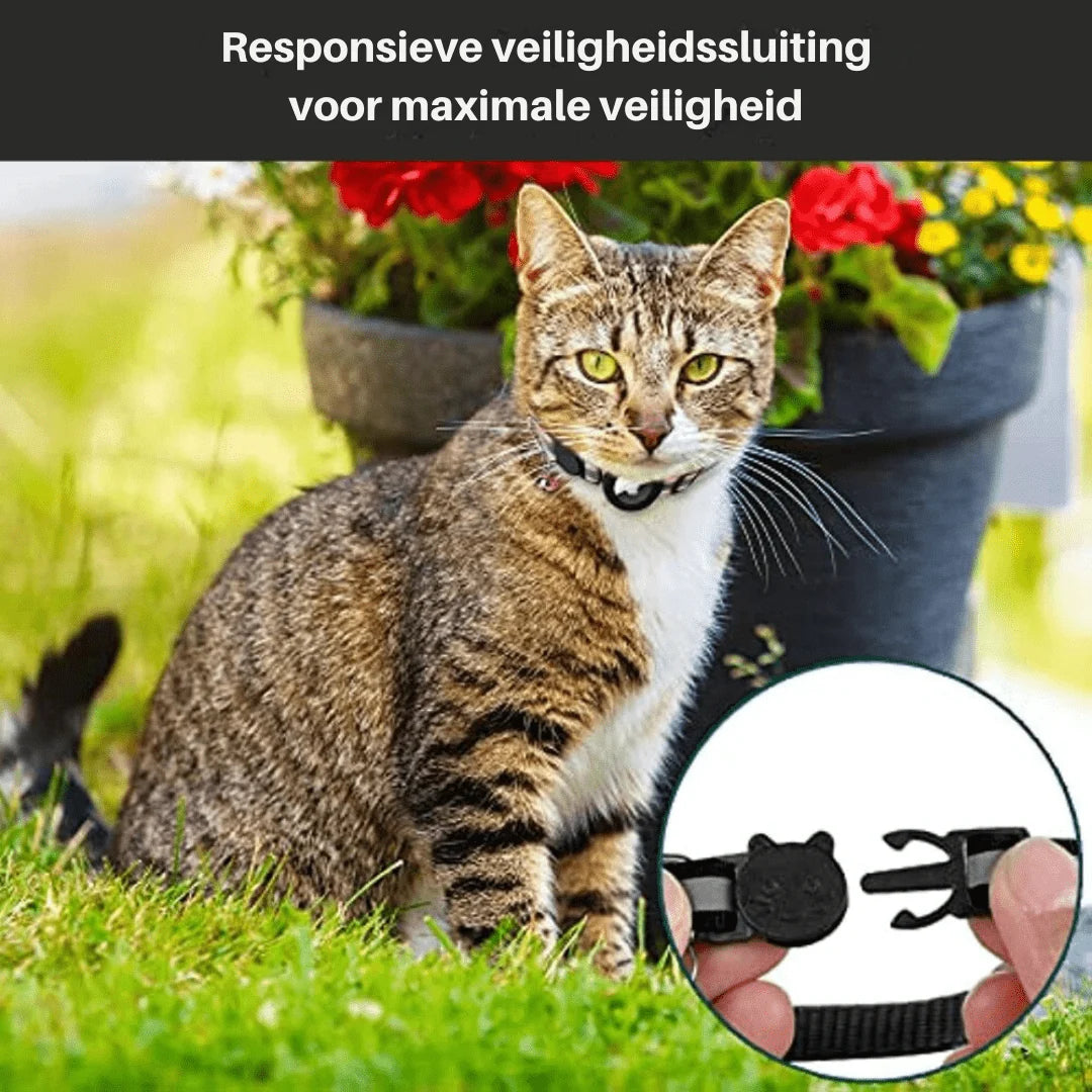 Cat Collar Reflective Adjustable GPS Tracker Holder