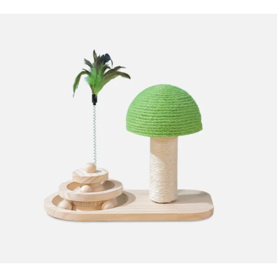 Cat Toy 3-Level Ball Track & Sisal Scratching Post