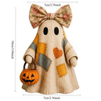Ceramic Ghost Decoration Warm LED Flicker-Free Hand-Painted