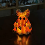 Ceramic Ghost Decoration Warm LED Flicker-Free Hand-Painted