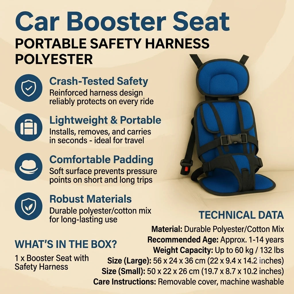Child Car Seat Foldable Five-Point Harness