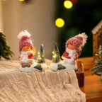 Christmas Figurine Ceramic LED Tabletop Decor