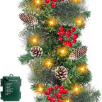Christmas Garland LED Lights Weatherproof With Timer