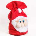 Christmas Gift Bag Santa Motif Drawstring Closure