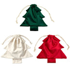 Christmas Gift Bag Tree-Shaped Durable Fabric & Drawstring