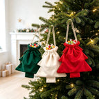 Christmas Gift Bag Tree-Shaped Durable Fabric & Drawstring Closure