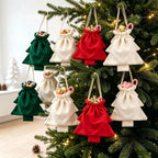 Christmas Gift Bag Tree-Shaped Durable Fabric & Drawstring Closure