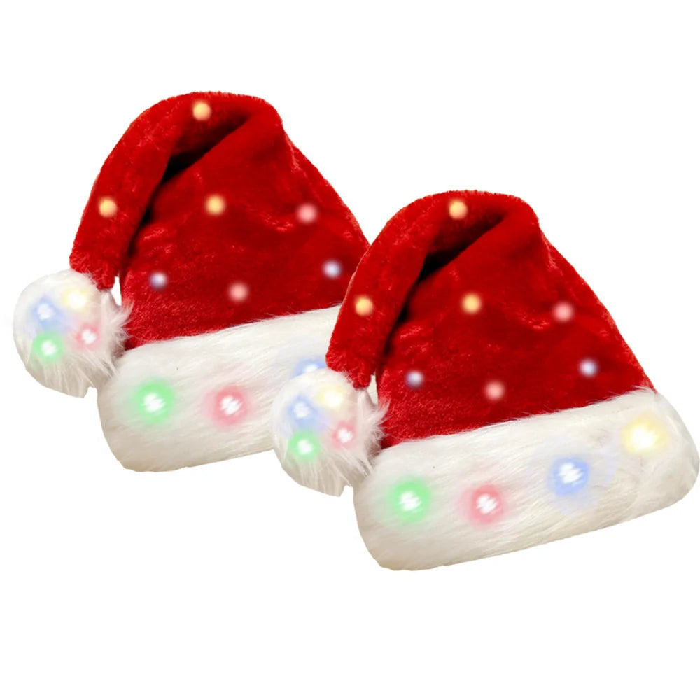 Christmas Hat Built-In LED Soft Fleece One Size