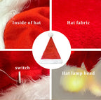 Christmas Hat Built-In LED Soft Fleece One Size