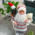 Christmas Hat Plush Pom-Pom Built-In Ear Protection