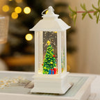 Christmas Lantern Built-In LED Snow Effect Battery-Free