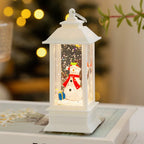 Christmas Lantern LED Santa Snow Scene