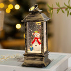 Christmas Lantern LED Santa Snow Scene