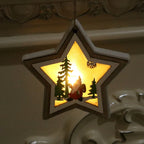 Christmas Lantern LED Soft Glow Santa Scene