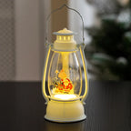 Christmas Lantern LED Warm Light Plastic & Glass