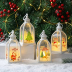 Christmas Lantern Santa & Tree Battery-Powered LED