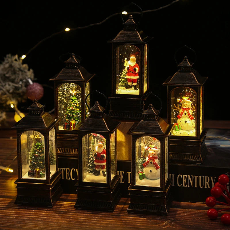 Christmas Lantern Snowman Design Warm LED