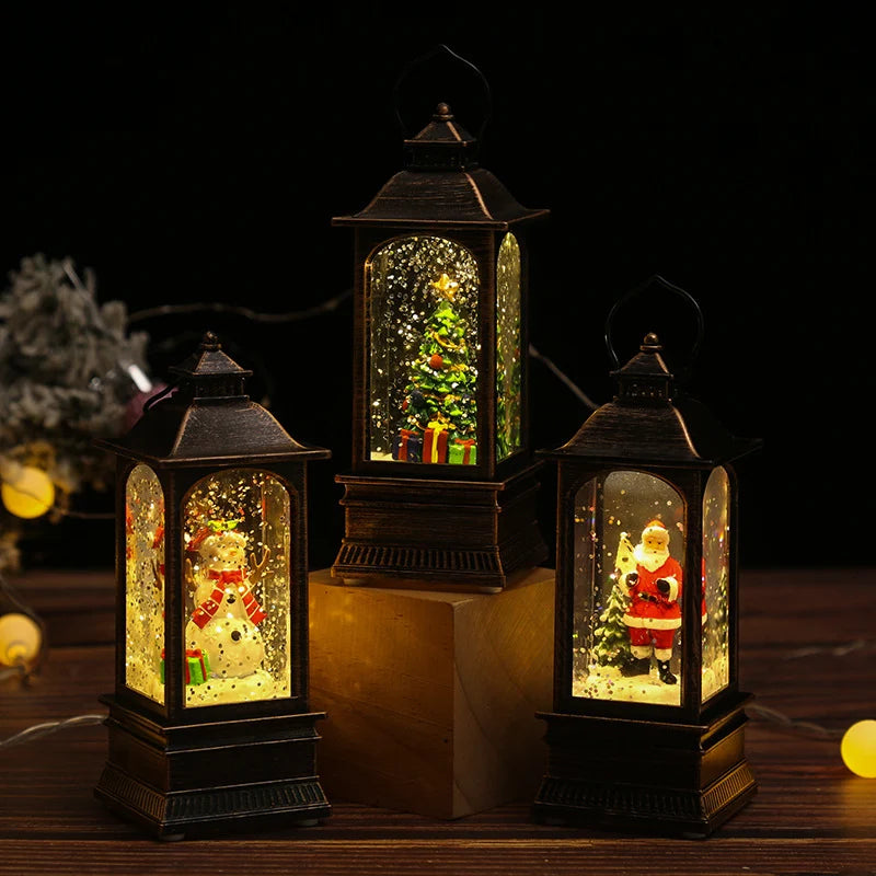 Christmas Lantern Snowman Design Warm LED