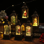 Christmas Lantern Snowman Scene Warm LED