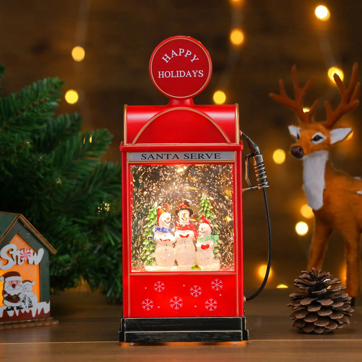 Christmas Lantern Warm LED Musical Battery Powered