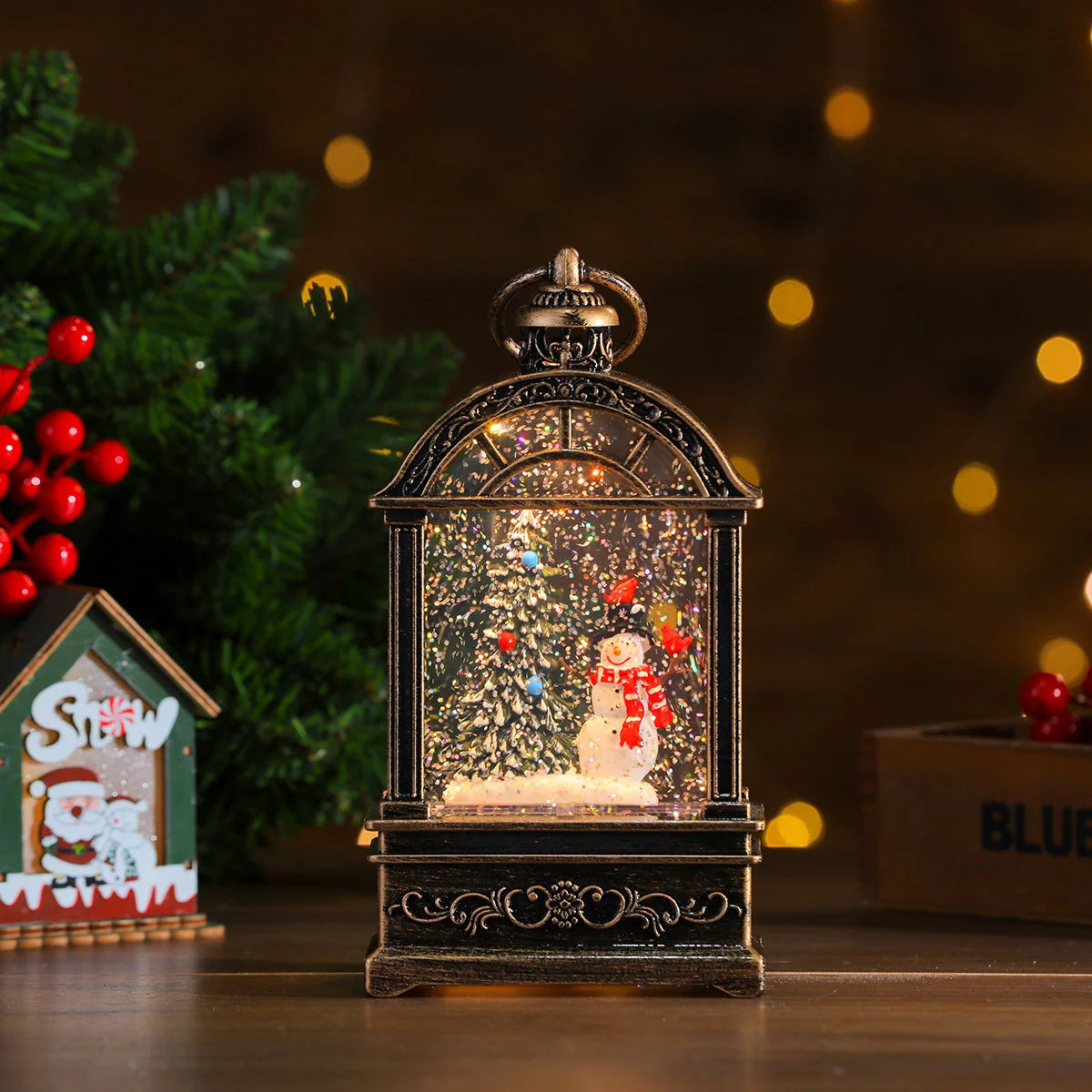 Christmas Lantern Warm LED Musical Battery Powered