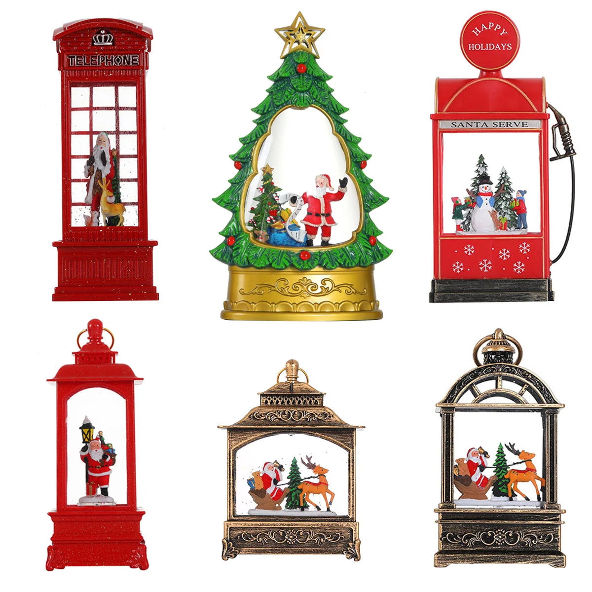 Christmas Lantern Warm LED Musical Battery Powered