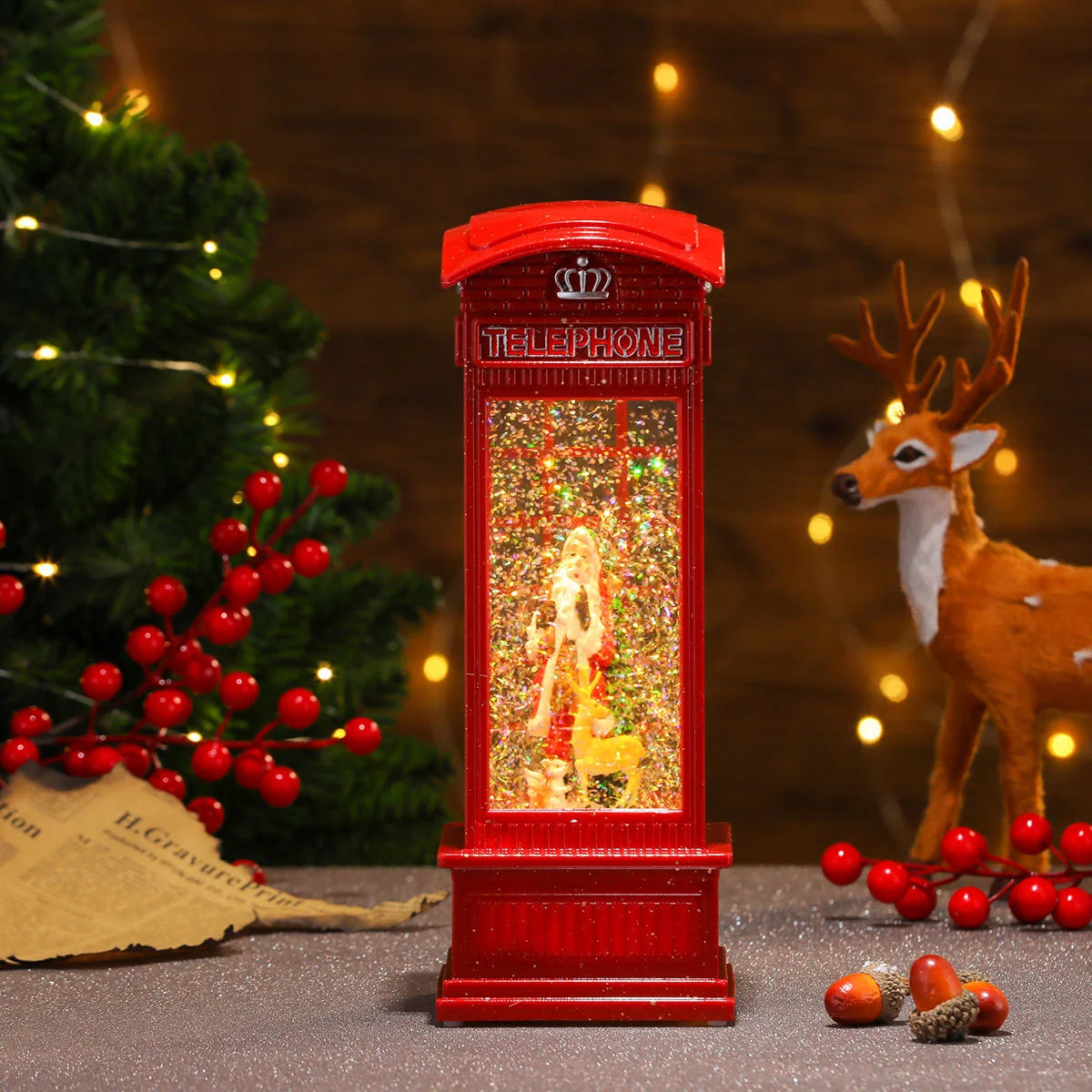 Christmas Lantern Warm LED Musical Battery Powered
