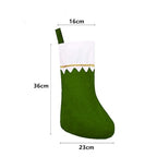 Christmas Stocking Gold-Edged Wave Trim Large Capacity