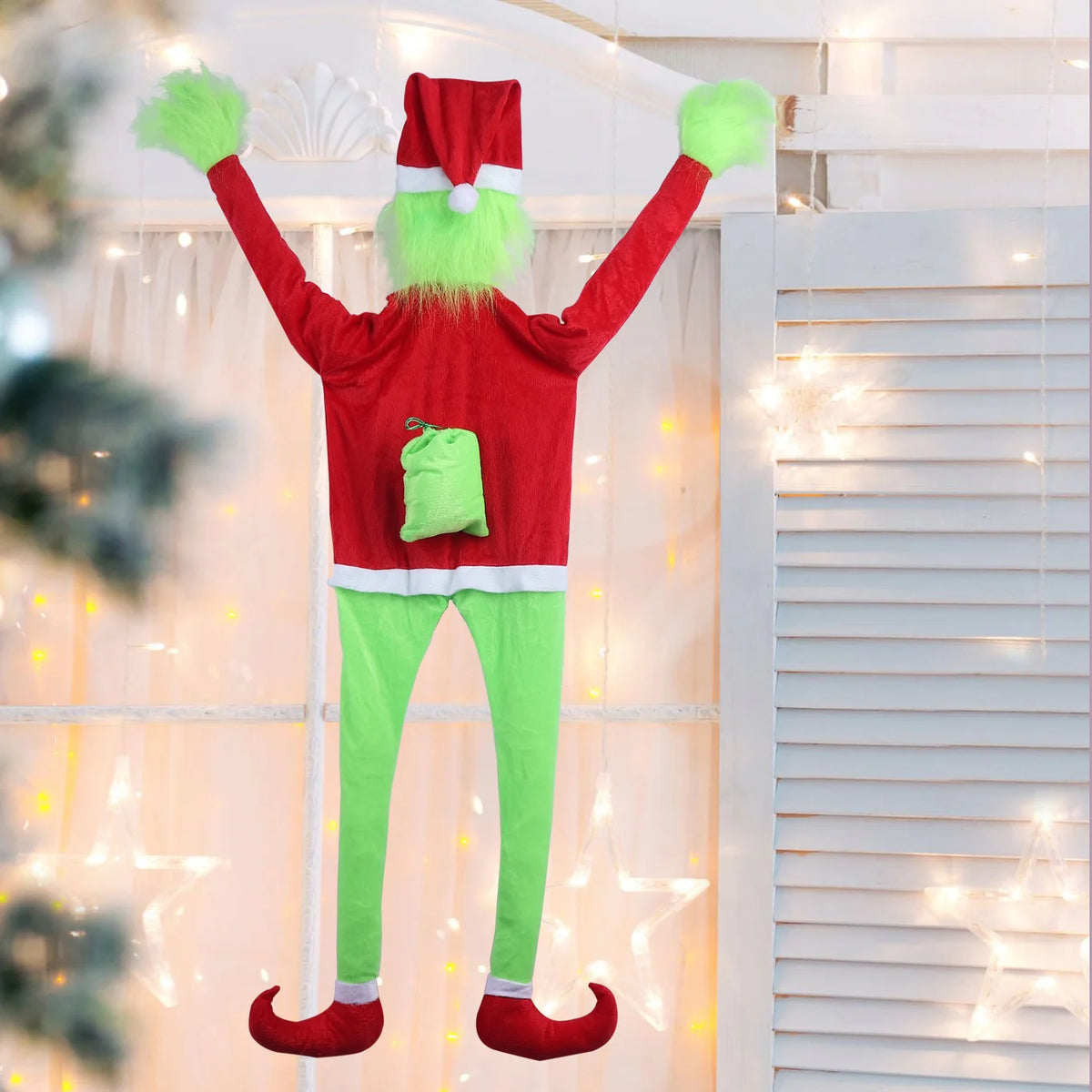 Christmas Stocking Grinch Design Soft Durable Fabric