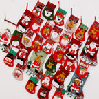 Christmas Stocking Soft Plush Santa & Snowflake Design