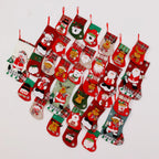 Christmas Stocking Soft Plush Santa & Snowflake Design