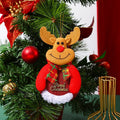 Christmas Tree Ornament Felt Reindeer Red Scarf Hanging Rope