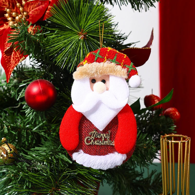 Christmas Tree Ornament Felt Reindeer Red Scarf Hanging Rope