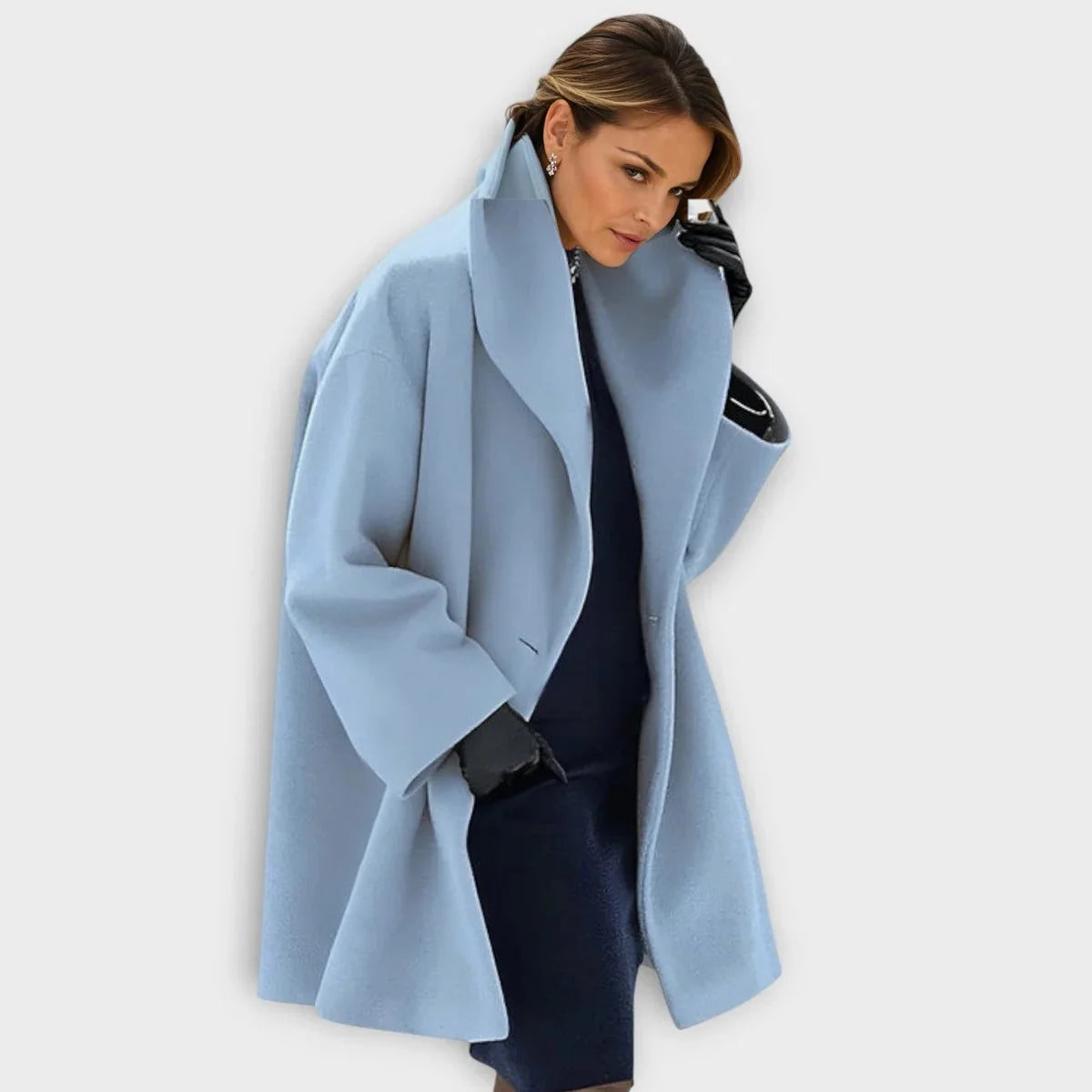 Coat Wool Blend Windproof Soft Lining