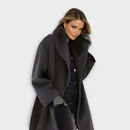 Coat Wool Blend Windproof Soft Lining
