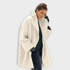 Coat Wool Blend Windproof Soft Lining