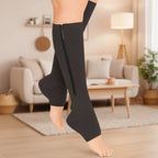 Compression Socks Zip-Up Open Toe 20–30 mmHg Graduated Compression