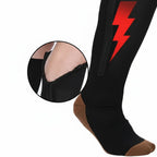 Compression Socks Zip-Up Open Toe 20–30 mmHg Graduated Compression