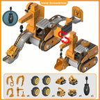 Construction Vehicle Set Over 120 Parts Storage Box