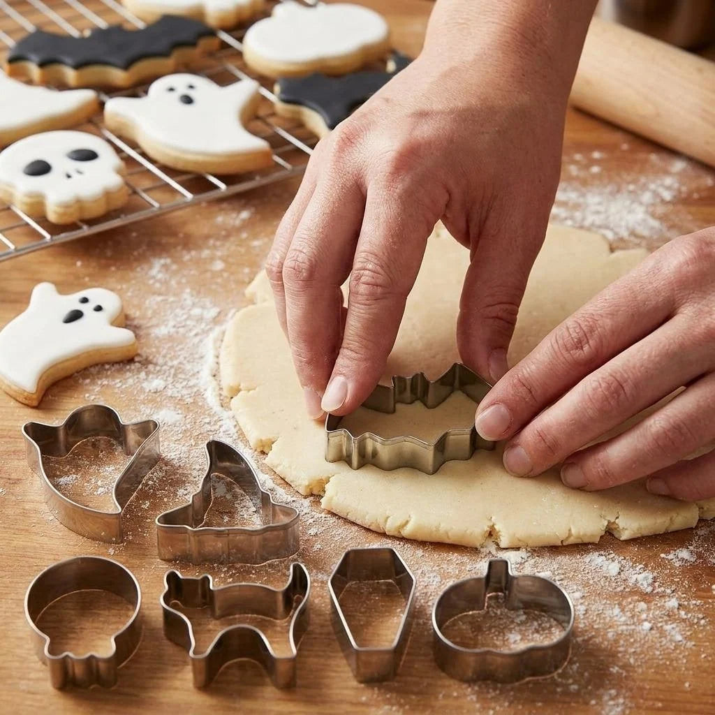 Cookie Cutter Set Seven-Piece Halloween Stainless Steel
